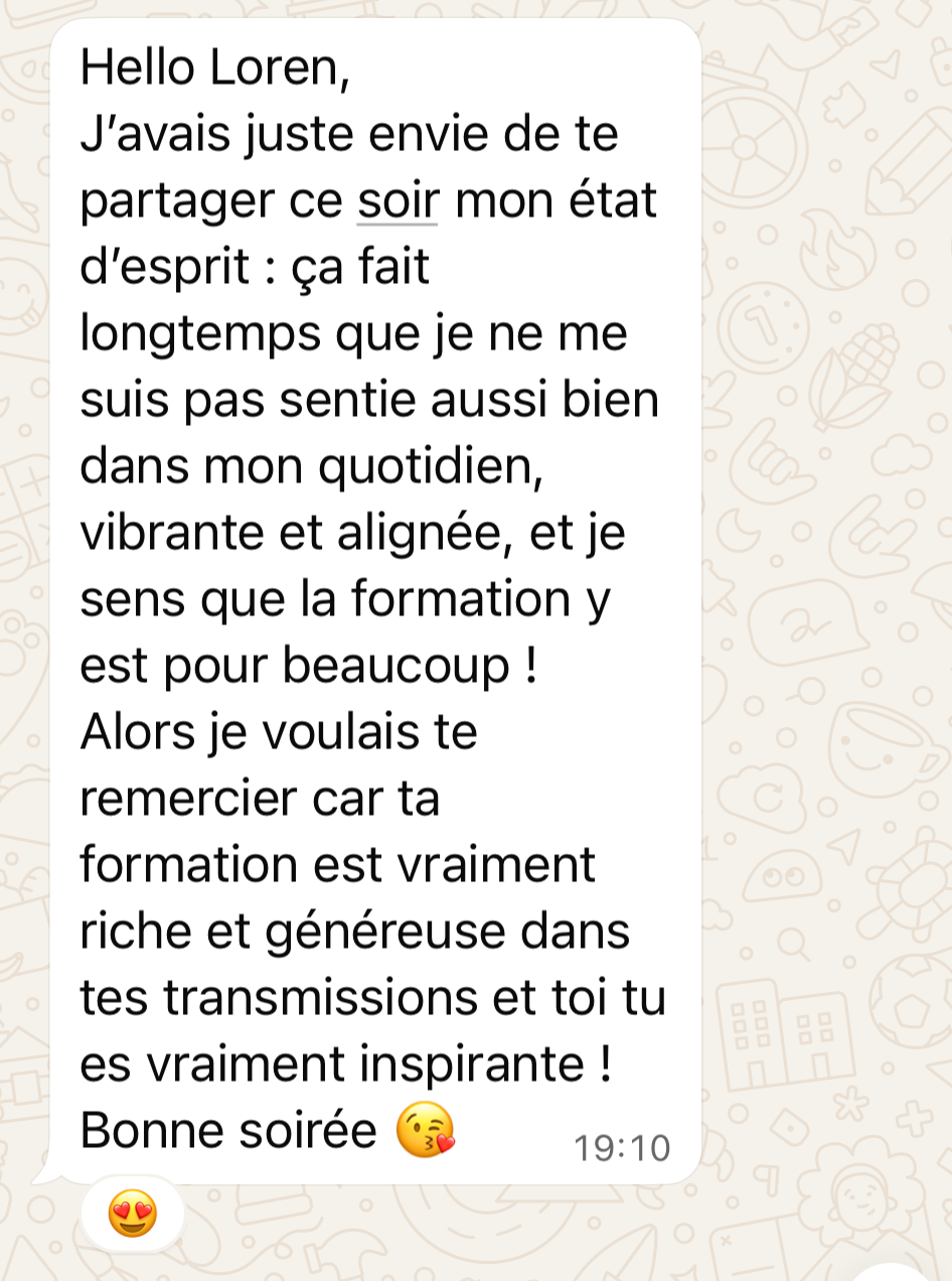 Retour sur la formation de Myriam
